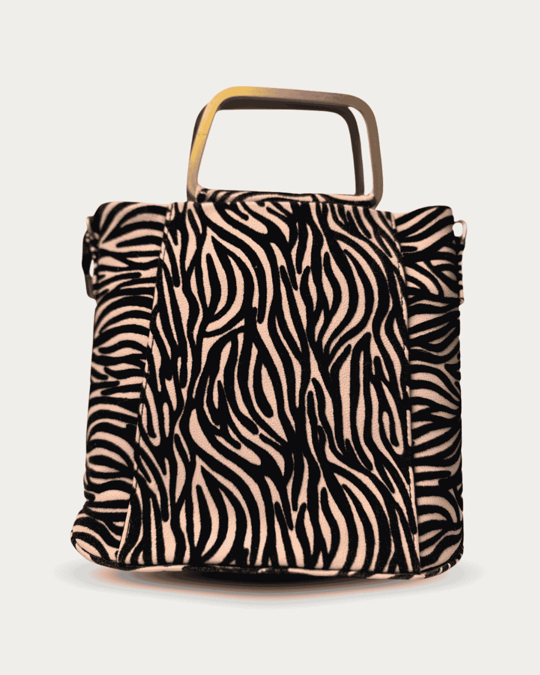 Tiger Print Crossbody Bag – Soft Velvet Finish