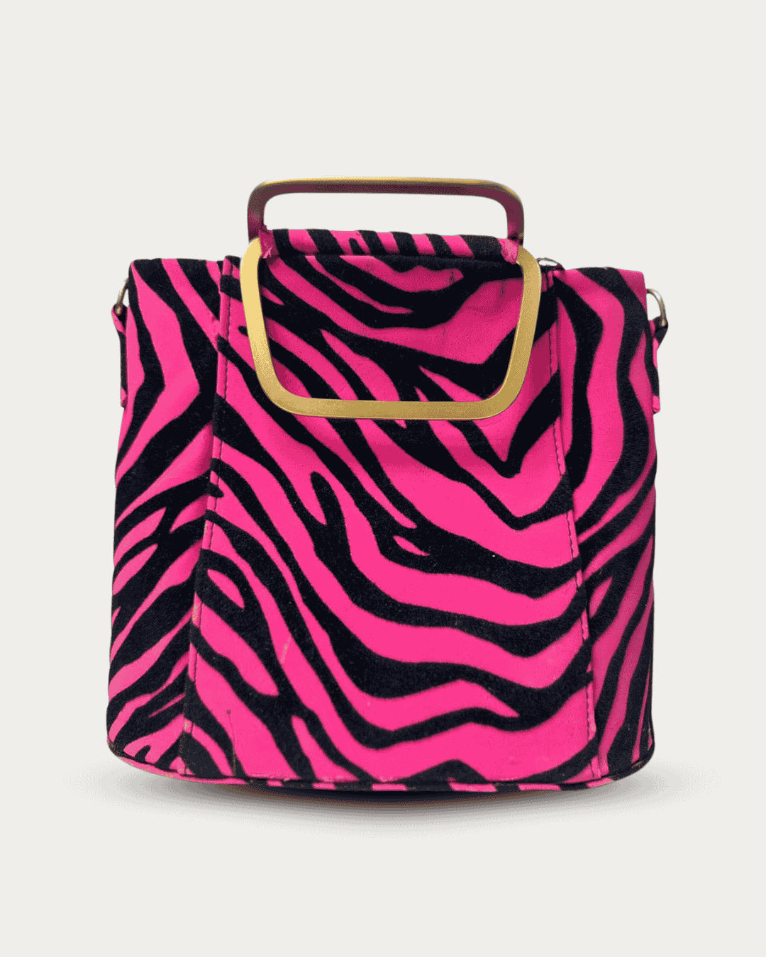 Tiger Print Crossbody Bag – Soft Velvet Finish
