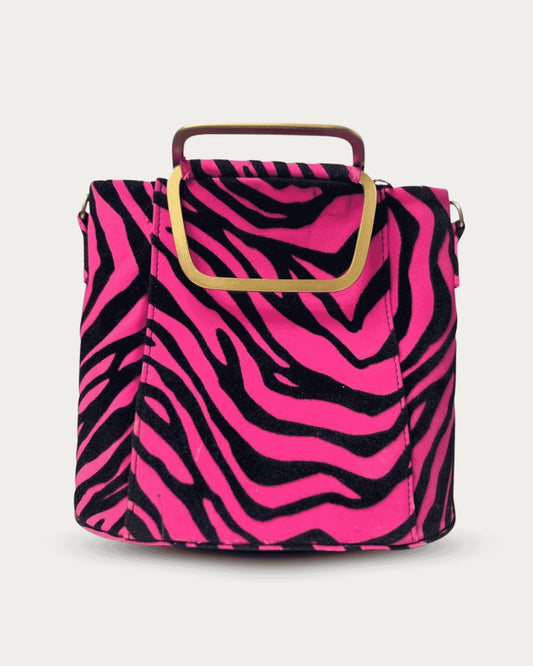 Tiger Print Crossbody Bag – Soft Velvet Finish