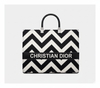 Dior-Inspired Black & White Velvet Tote Bag