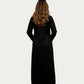 Black Elegance | Modest Korean-Inspired Open Front Gown Pakistan