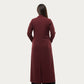 Maroon Elegance | Modest Korean Open Front Gown Pakistan