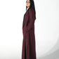 Maroon Elegance | Modest Korean Open Front Gown Pakistan - Boss Lady Style