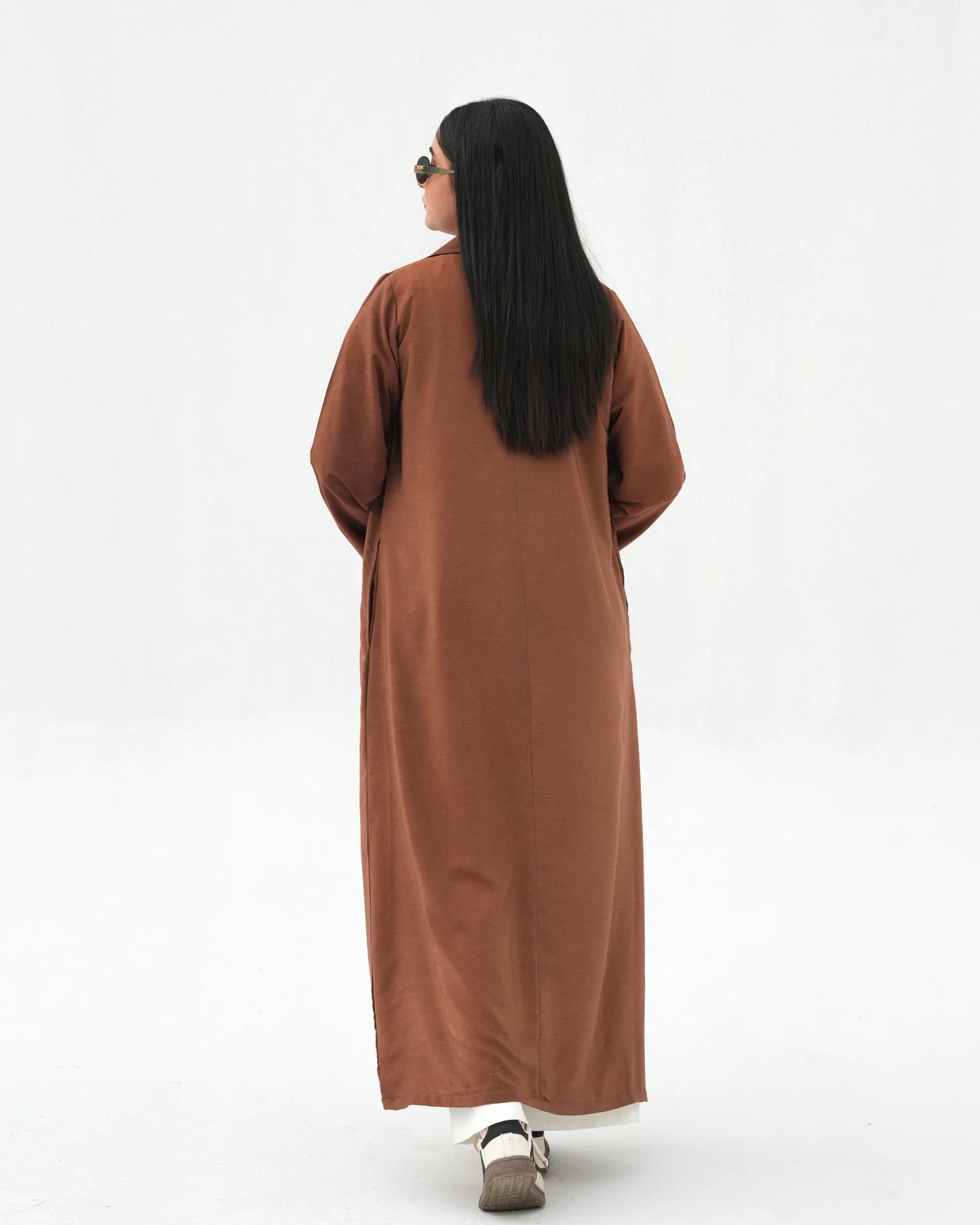 Seoul Muse Open-Front Coat – Caramel Edition