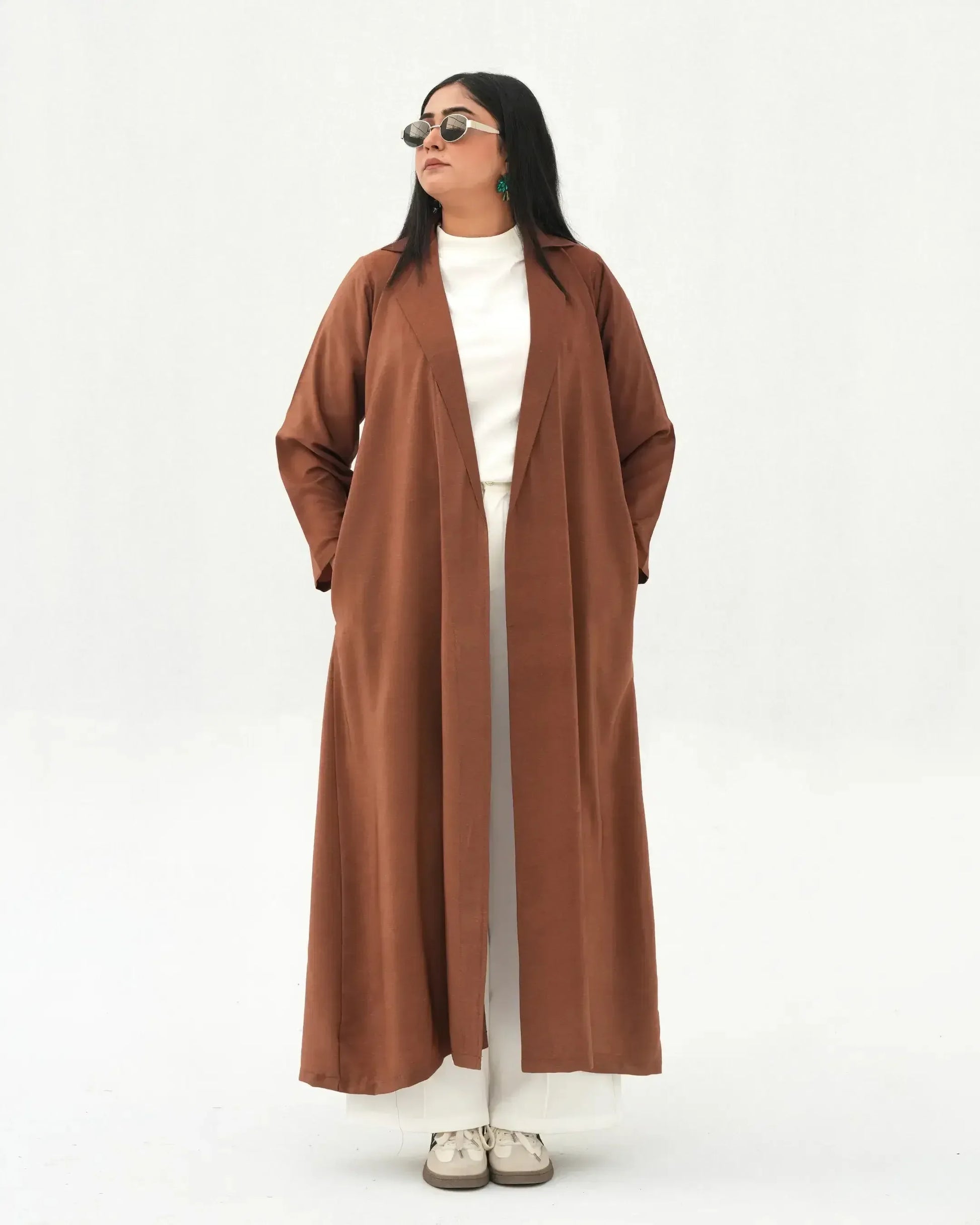Seoul Muse Open-Front Coat – Caramel Edition - Boss Lady Style