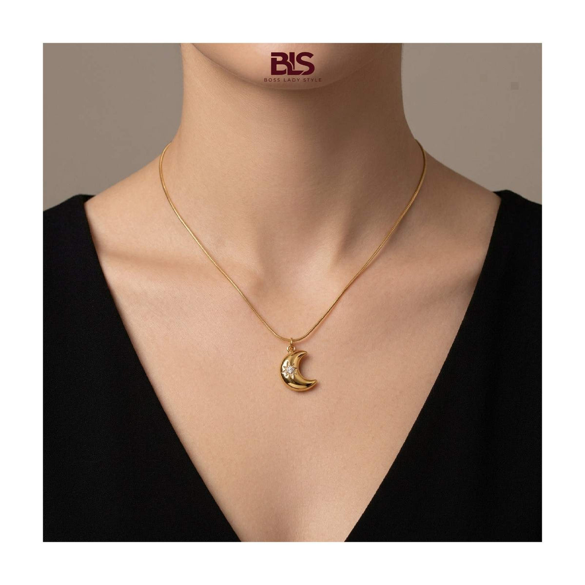 The BLS Moon Pendant | Gold
